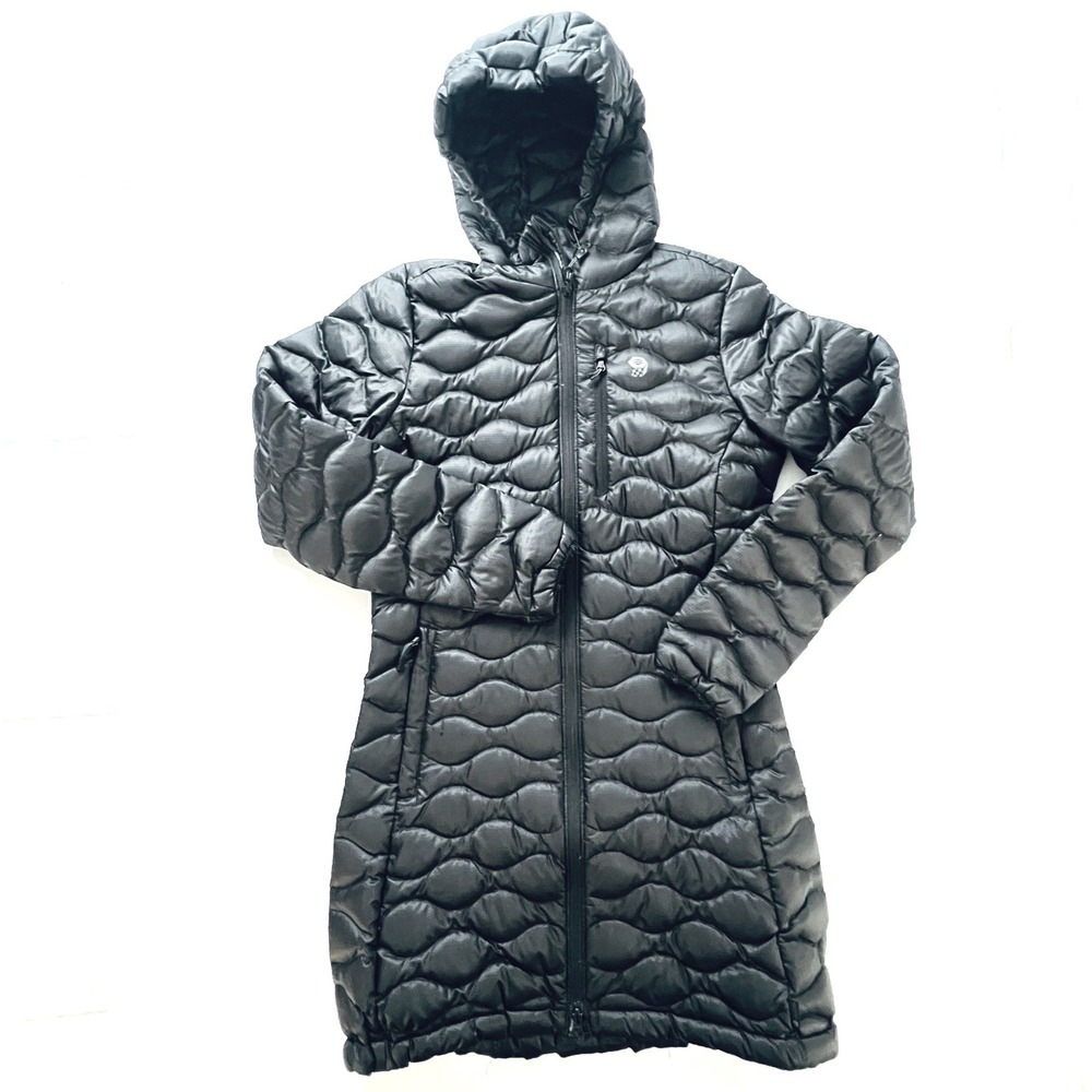 Mountain Hardwear Ratio Down Parka Jacket Women Small Black Hooded Puffer